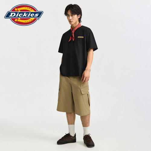 Dickies帝酷适美极简粗体字母标识落肩短袖T恤男女同款休闲上衣