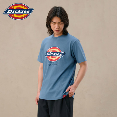 Dickies帝酷适2026年新品大logo印花夏季纯棉舒适圆领短袖T恤男款