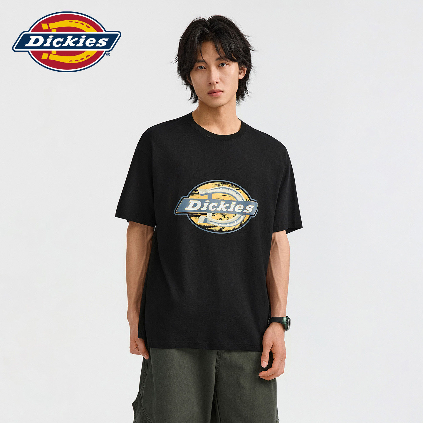 Dickies帝酷适港风宽松潮流短袖t恤印花图案半袖男女情侣同款