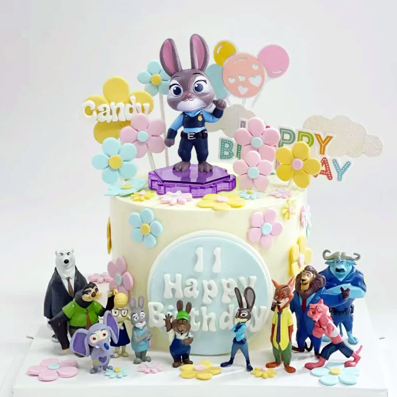 动物城蛋糕装饰摆件套装儿童生日烘焙装扮公仔兔子朱迪警官尼克狐,节庆用品/礼品,节日装扮用品,淘宝优惠券,粉丝福利购,淘宝优惠卷