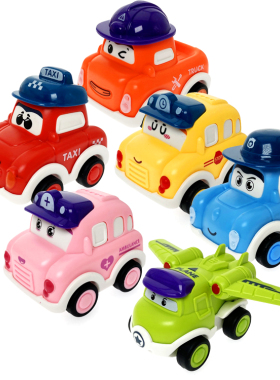 卡通小汽车蛋糕装饰摆件公仔 回弹飞机儿童玩具派对甜品台装扮D88