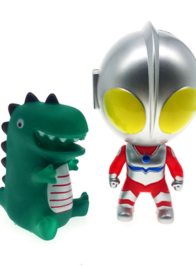 凹凸曼恐龙怪兽蛋糕装饰摆件 卡通超人模型公仔 儿童玩具烘焙配件