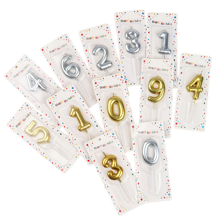 金色银色数字蜡烛生日纪念日