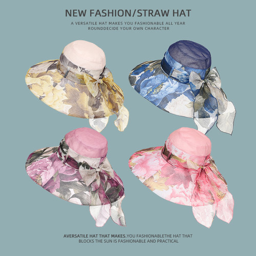 遮阳防晒太阳帽户外大檐渔夫帽