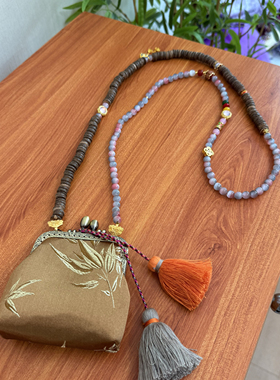 新中式国风旗袍汉服马面裙复古斜挎零钱口金包包女