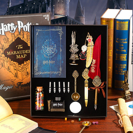 歐式手賬本羽毛鋼筆禮盒套裝