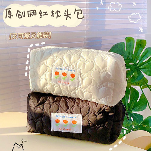 高颜值学生用柔软小众枕头笔袋