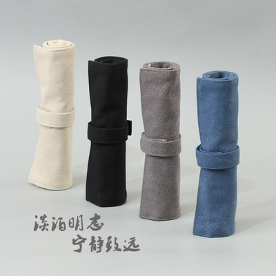 日式文艺复古卷帘笔袋大中抖音