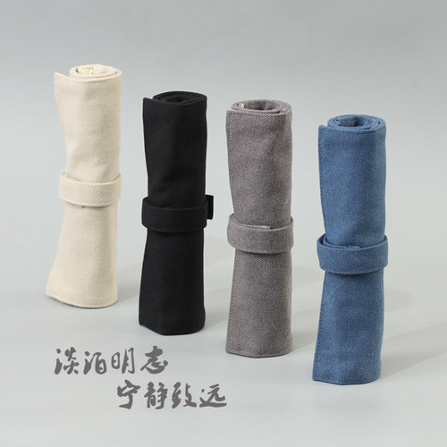 日式文艺复古卷帘笔袋大中抖音
