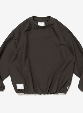 涩谷制原创品牌THoracle秋冬SMOCK圆领尼龙套头收口袖长袖卫衣