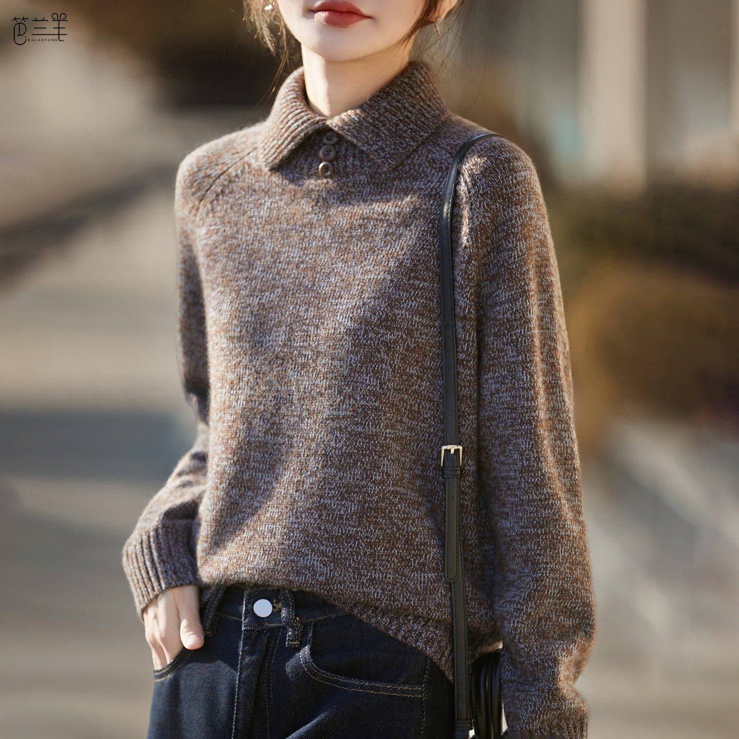 韩系花纱拼色高领毛衣女2025新款秋冬加厚翻领针织衫保暖打底上衣,个性定制/设计服务/DIY,棉服工装,淘宝优惠券,粉丝福利购,淘宝优惠卷