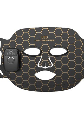 跨境光疗面罩七色彩光红光面罩LED硅胶面具美容仪红外美容嫩肤仪