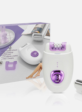 utrust 二合一女士脱毛/剃毛器刮腋毛腿毛跨境电动拔毛器套装