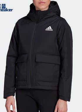 Adidas/阿迪达斯正品冬春季新款女子连帽保暖外套上衣棉服 H65753