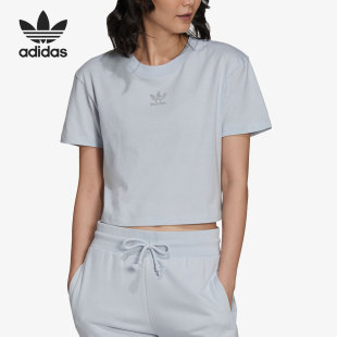 HF9197 三叶草女子水钻LOGO运动休闲T恤 阿迪达斯正品 Adidas