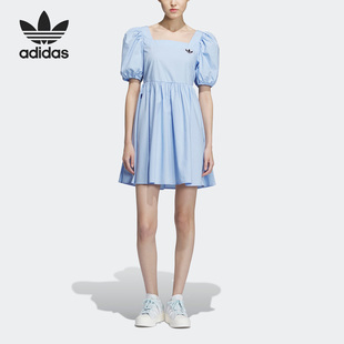 女子运动灯笼袖 Adidas 阿迪达斯正品 三叶草新款 连衣裙IP1773