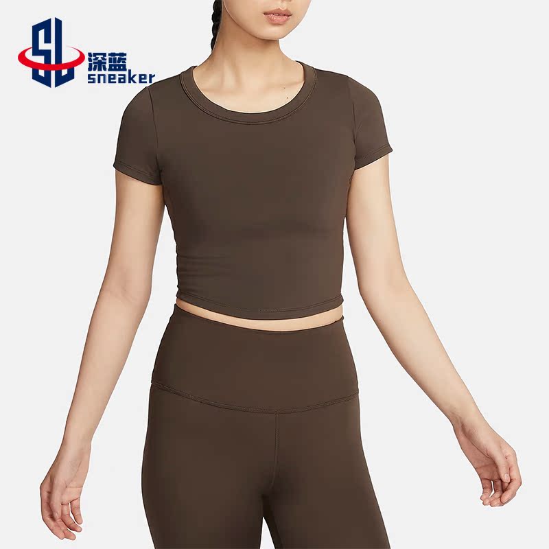 Nike/耐克正品夏季女士弹力透气训练紧身短袖T恤FN2805-237