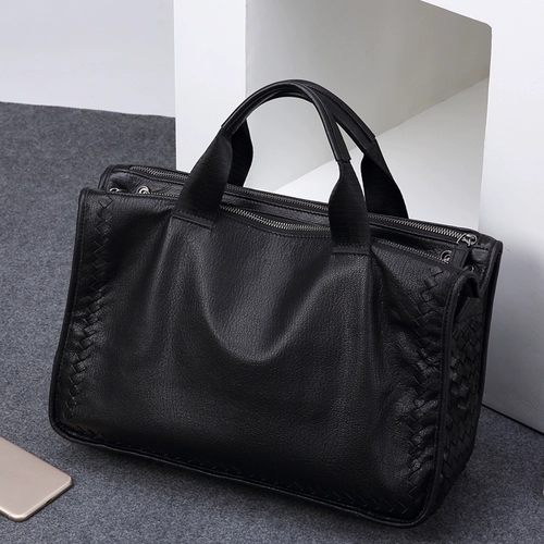 Плетеная барсетка, сумка на одно плечо для отдыха, из натуральной кожи