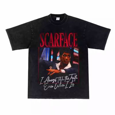 疤面煞星 Scarface 阿尔帕西诺 美式文艺国潮复古电影长短袖tT恤