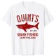 1975 Quints Navy欧美鲨鱼字母T恤男 Amity Island Shark JAWS