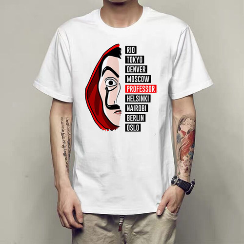 La casa de papel Money Heist Tshirt 纸钞屋纸房子周边印花T恤
