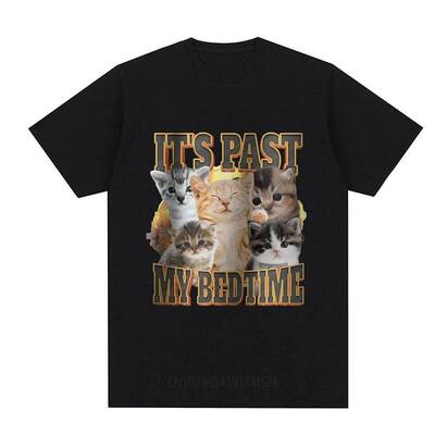Funny Cat T-Shirt欧美趣味搞笑猫咪图案纯棉圆领潮流短袖T恤男女
