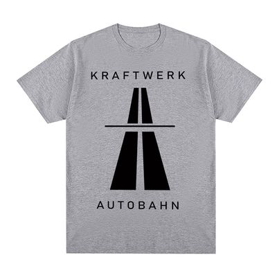 Kraftwerk Autobahn Music夏季休闲纯棉时尚大码短袖T恤情侣男女