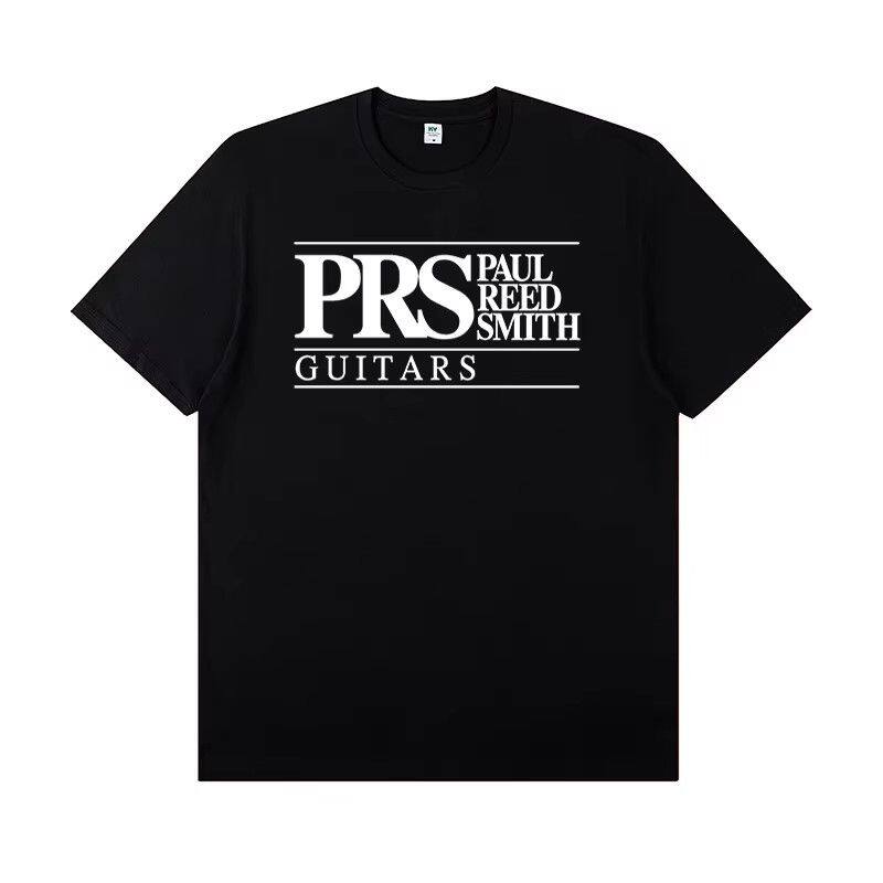 PRS Electric 欧美电吉他乐队周边字母潮流时尚纯棉短袖T恤男上衣