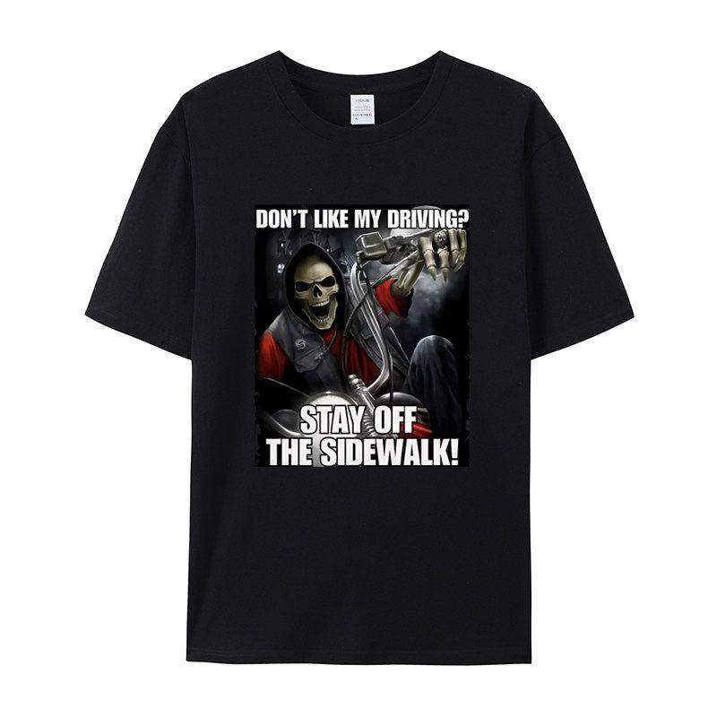 有趣的是我不喜欢开车远离人行道骷髅梗短袖t恤男女时尚休闲复古,男装,T恤,淘宝优惠券,粉丝福利购,淘宝优惠卷