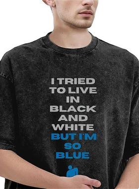 Hit Me Hard  Soft Washed欧美时尚创意字母休闲时尚短袖T恤男女