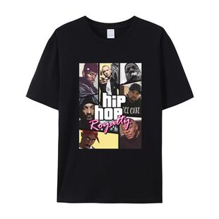 西海岸匪帮说唱歌手姆爷EMINEM印花T恤纯棉短袖半袖男女夏季穿搭