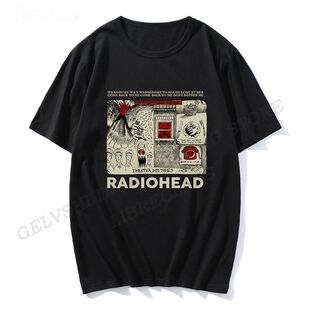 Radiohead T Shirt欧美摇滚乐队电台司令纯棉情侣短袖T恤男女上衣