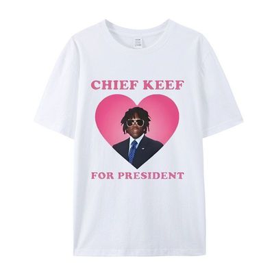 Rapper Chief Keef for President短袖T恤男女100%棉男女通用上衣