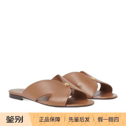 LoroPiana女士真皮休闲拖鞋