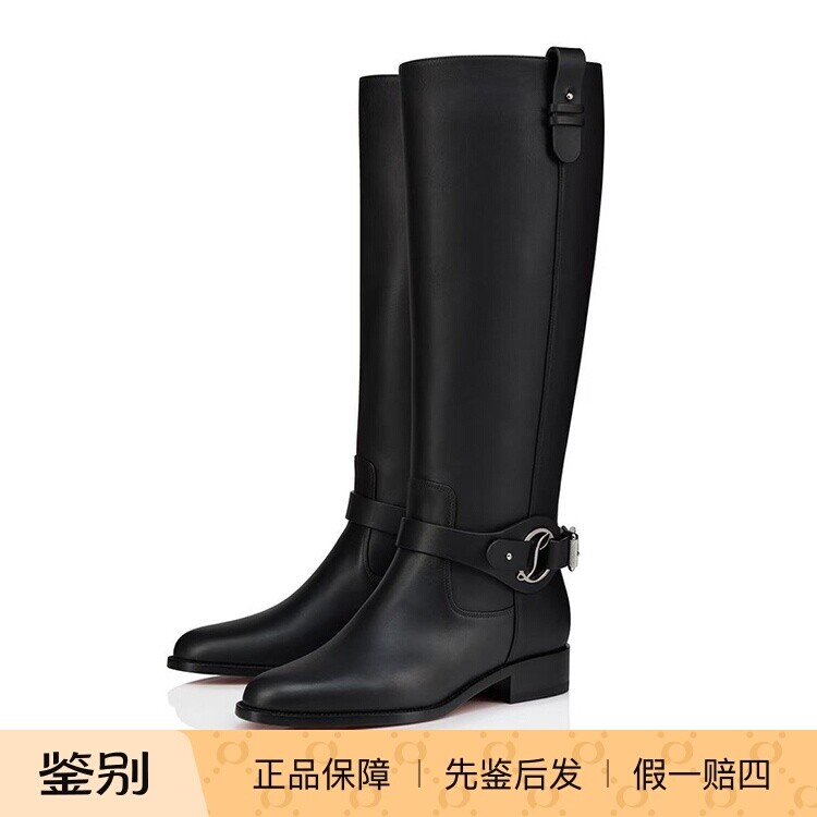 Christian Louboutin路铂廷26春夏黑色女士长骑士靴代购1260052_B