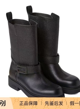 fendi芬迪 25秋冬黑色Filo女士套筒马丁靴正品代购8T8892TDKF0QA1