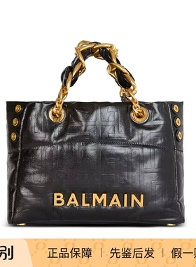 balmain巴尔曼25秋冬黑色女士小号牛皮软质单肩挎包正品代购GN1FD