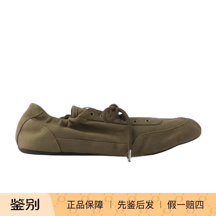 prada普拉达 26春夏军绿色女士系带运动鞋正品代购1E459OM8MF005F