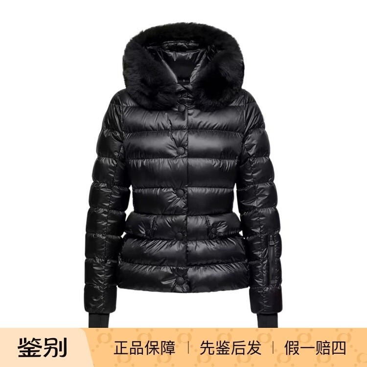 moncler女士毛领羽绒服
