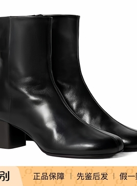 Lemaire 26春夏黑女士Anatomic粗跟短靴正品代购F00206LL0078BK99