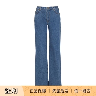 GF1MI051DG0 代购 balmain巴尔曼25秋冬蓝色女士洗水直筒牛仔裤 正品
