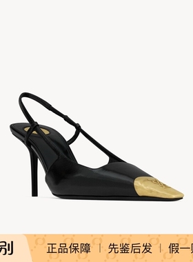 Saint Laurent 26春夏黑色女士露跟高跟凉鞋正品代购869550AAF3E1