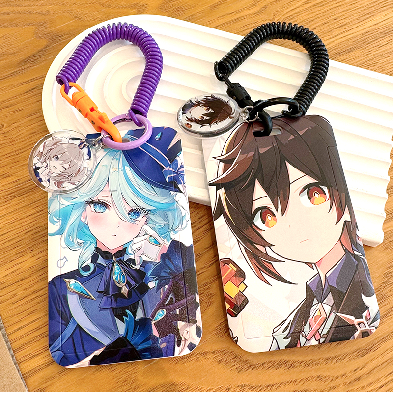 原神小学生饭卡水卡公交地铁校园门禁防丢弹簧绳挽手挂书包保护壳