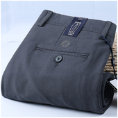 斜纹质感舒适柔软百搭直筒纯色裤 休闲裤 子男 高端奢华男士 春秋新款