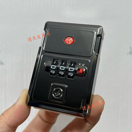 通用行李箱扣锁银色铝框锁按压锁平框箱锁拉杆箱配件维修边框锁23