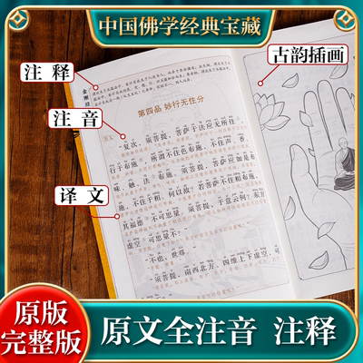 大字版金刚经心经原文拼音注释