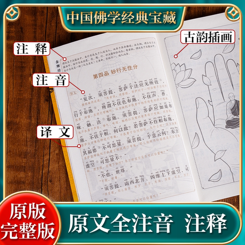 大字版金刚经心经原文拼音注释