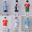 儿童足球服阿根廷梅西C罗姆巴佩球衣男女童速干训练服定制 24新款