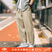 复古纯色运动裤 百搭收口九分裤 男宽松工装 兔先森夏季 束脚休闲裤 子