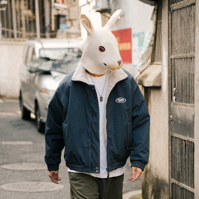 兔先森冬季两面穿加绒加厚棉衣